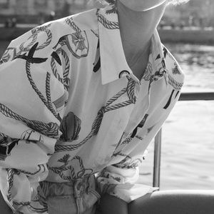 NWT Nautical theme shirt oversized